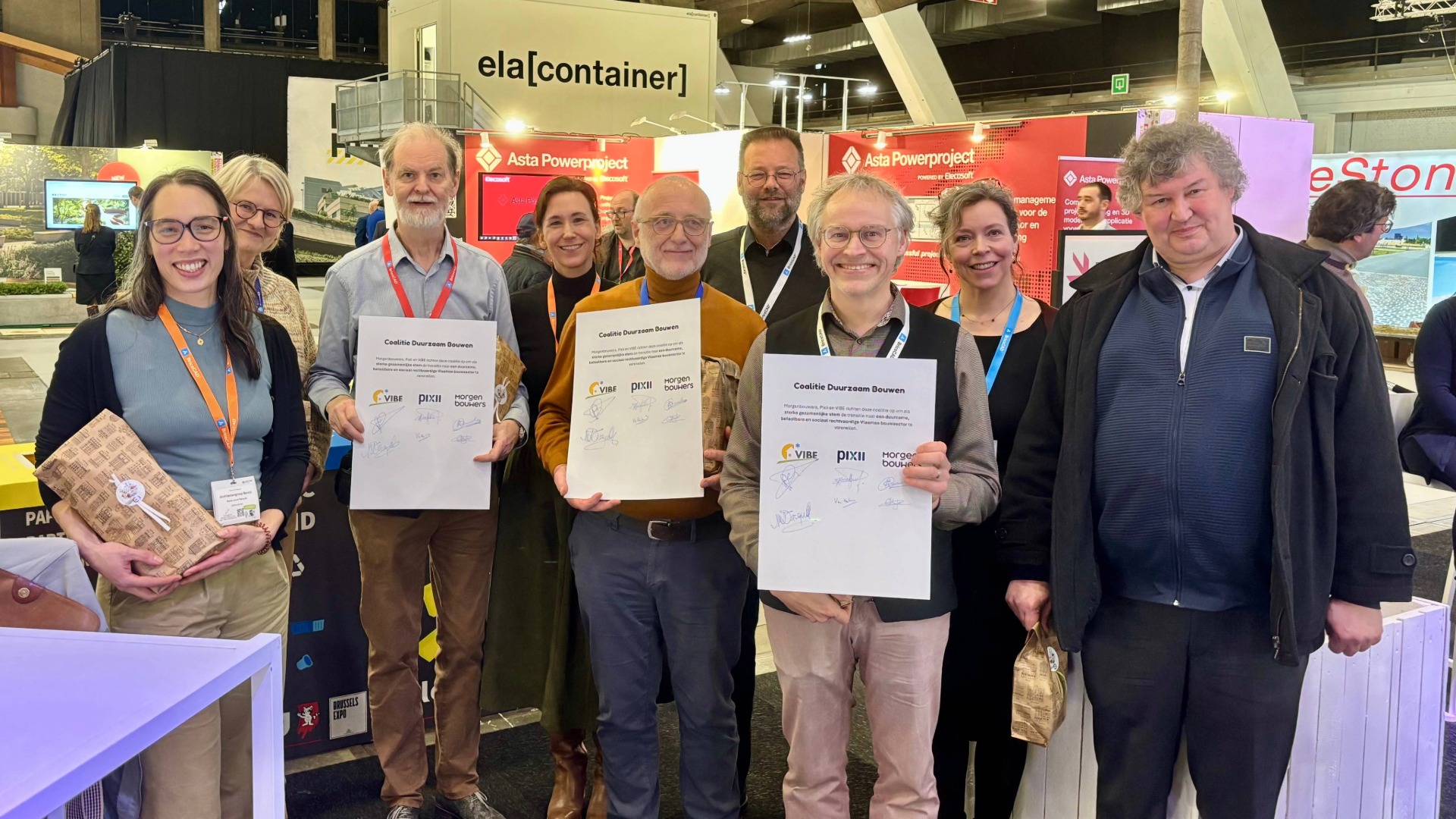 Coalitie Duurzaam Bouwen De ondertekening van de Coalitie Duurzaam Bouwen.